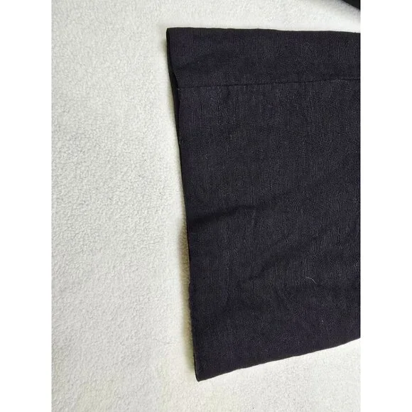 Calvin Klein Womens Black Linen Blend Drawstring Pants Size 16 Flawed - Picture 6 of 7